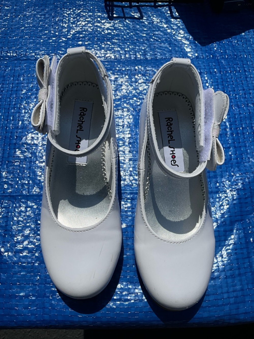 I Rachel Delaney White Patent Leather Dress Shoes Girls Size 13